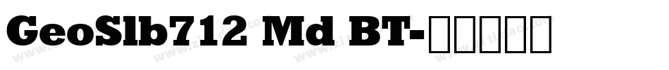 GeoSlb712 Md BT字体转换